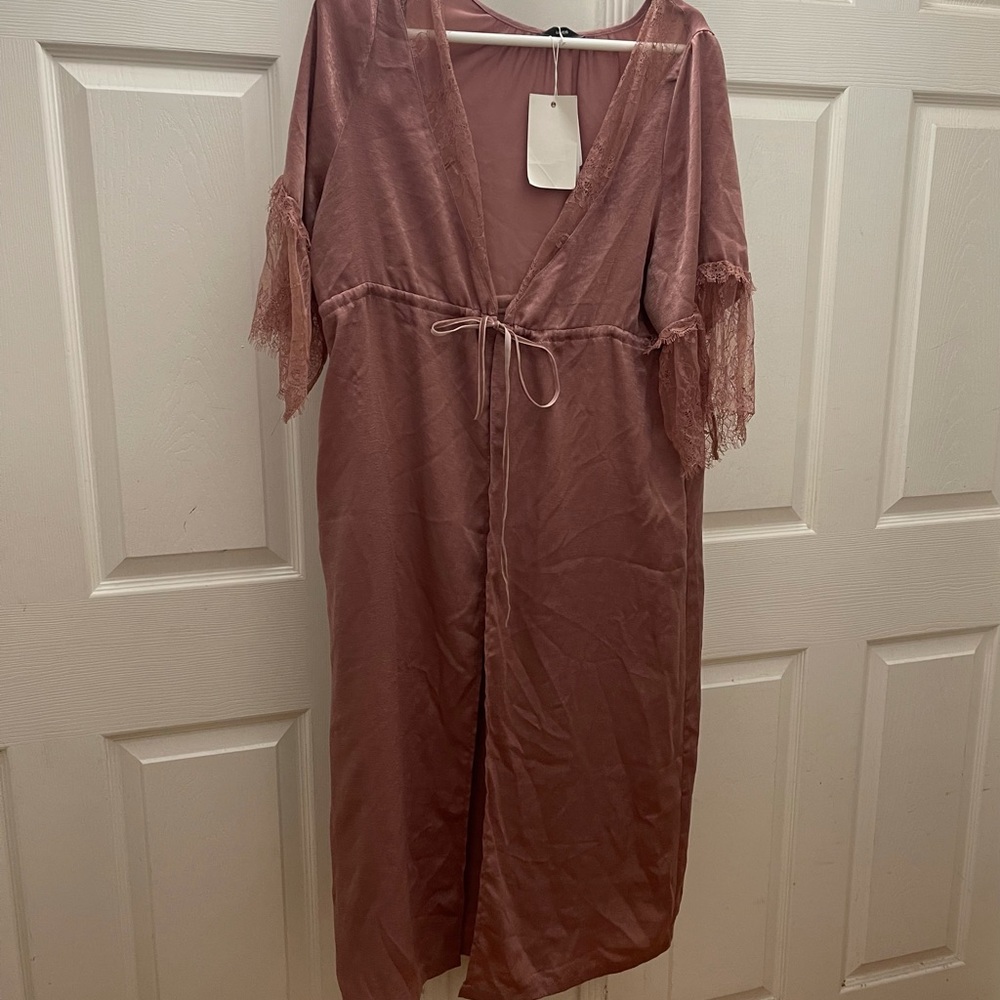 Mystic brand from Japan Pink couture fashion robe indoors or out